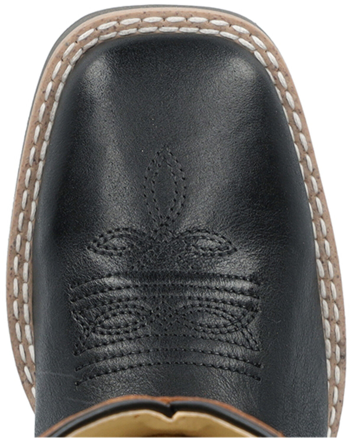 Image #6 - Smoky Mountain Boys' Garrett Western Boots - Broad Square Toe, Black/tan, hi-res
