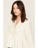 Image #2 - Wild Moss Women's Western Embroidered Long Sleeve Peasant Top, Cream, hi-res