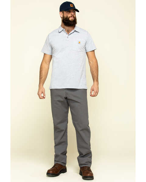 Image #6 - Carhartt Men's Force Cotton Pocket Polo Work Shirt , Heather Grey, hi-res
