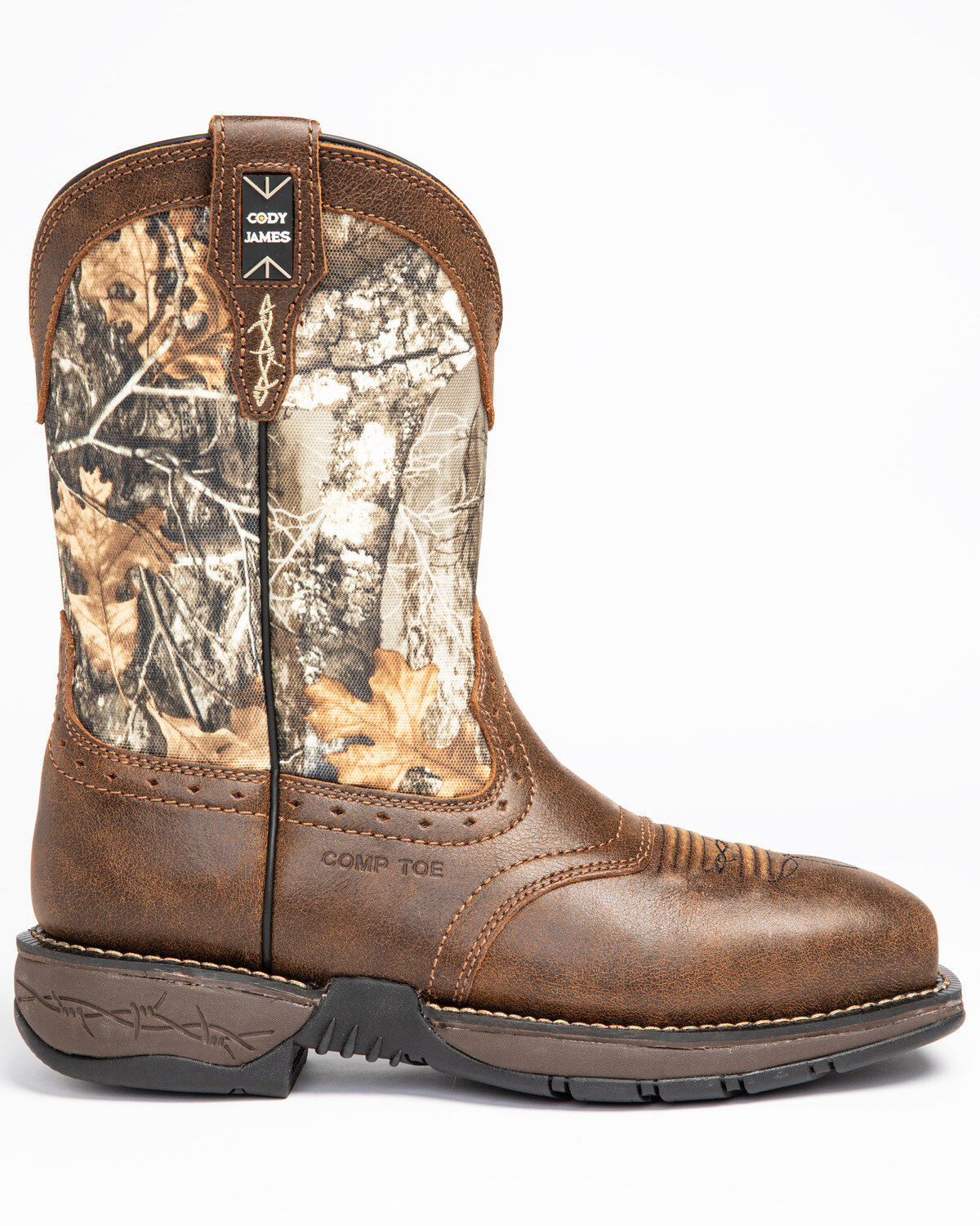 Image #2 - Cody James Men's Camo Performance Western Work Boots - Composite Toe, , hi-res