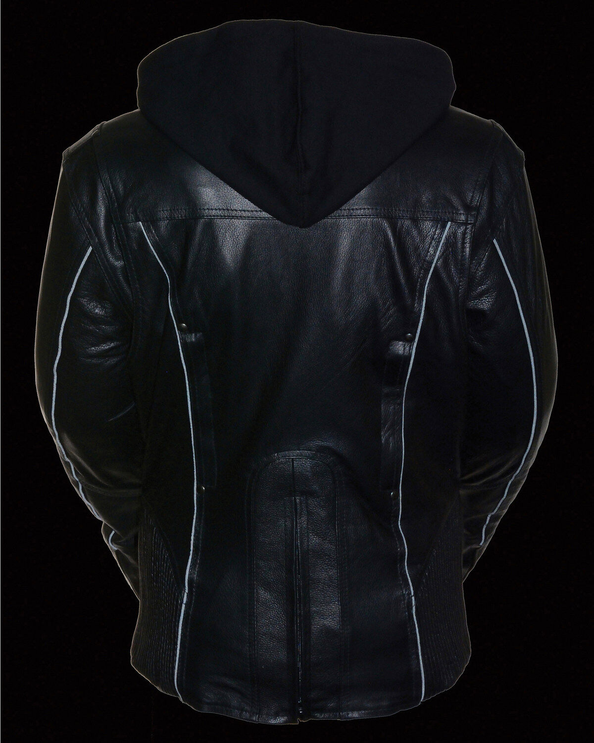 Image #5 - Milwaukee Leather Women's 3/4 Leather Jacket With Reflective Tribal Detail - 4X, , hi-res