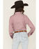 Image #4 - Cinch Women's Boot Barn Exclusive Striped Print Long Sleeve Button-Down Stretch Western Shirt, Burgundy, hi-res