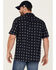 Image #4 - Gibson Men's Bull Pinata Print Western Shirt, Navy, hi-res