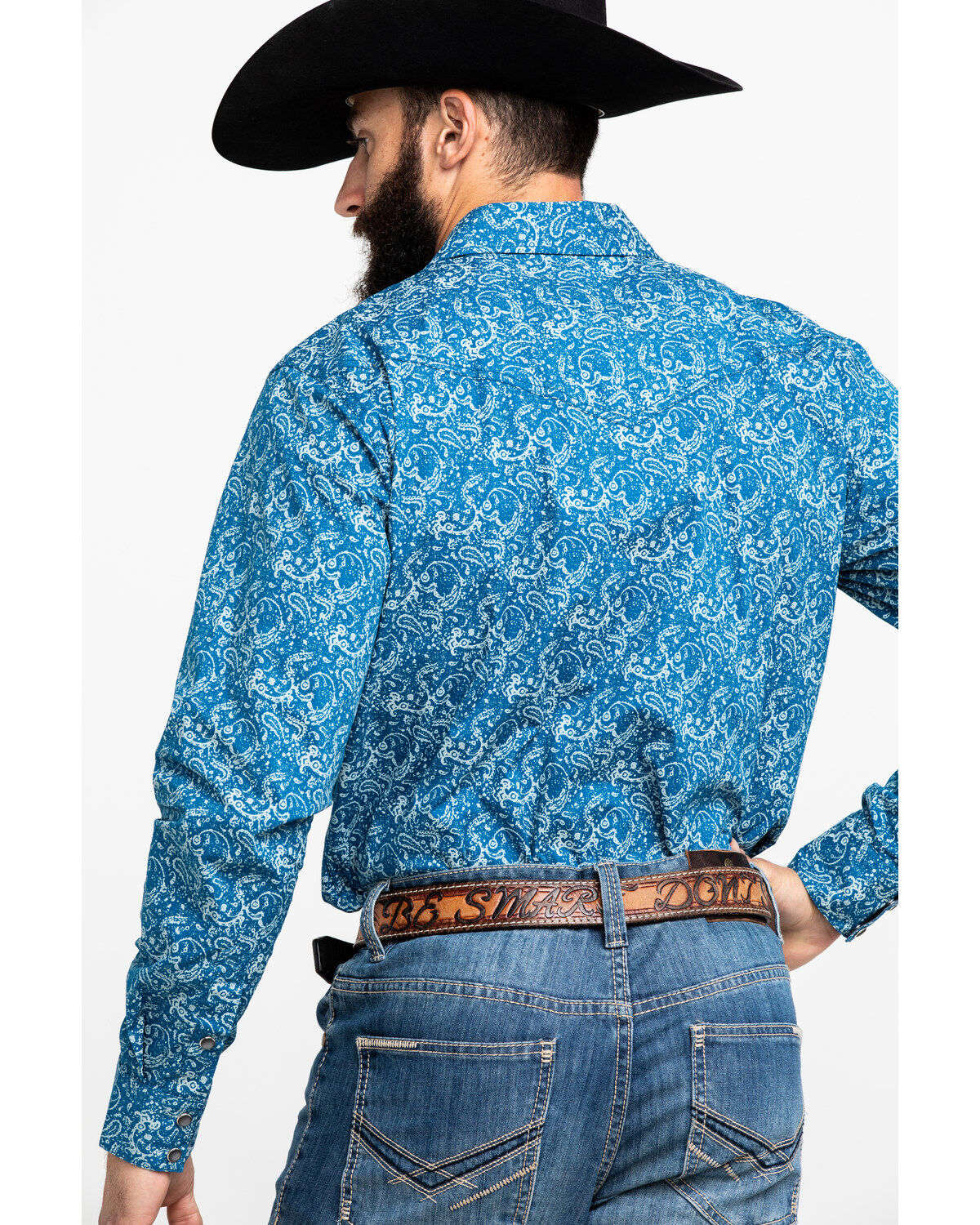 Image #2 - Cody James Men's Blue Paisley Print Western Shirt, , hi-res