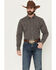 Image #1 - Cinch Men's Solid Long Sleeve Snap Performance Western Shirt, Charcoal, hi-res