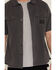 Image #3 - Thorogood Men's Solid Washed Garage Short Sleeve Button-Down Shirt, Charcoal, hi-res