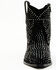 Image #4 - Italian Cowboy Women's Astra Studded Fashion Booties - Snip Toe, Black, hi-res