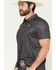 Image #2 - Rock & Roll Denim Men's Medallion Print Short Sleeve Button-Down Stretch Polo Shirt, Black, hi-res