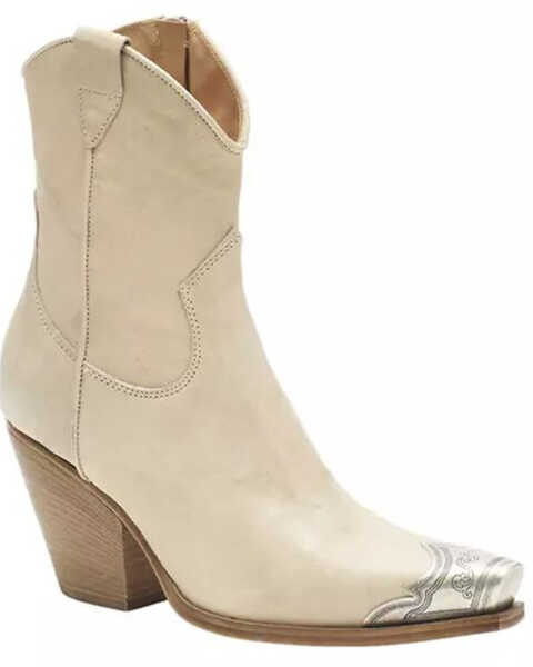 Image #1 - Free People Women's Brayden Leather Western Boot - Snip Toe , Natural, hi-res