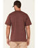 Image #4 - Hawx Men's Solid Burgundy Forge Short Sleeve Work Pocket T-Shirt, Burgundy, hi-res