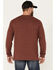 Brothers & Sons Men's Color Block Sunset Logo Long Sleeve T-Shirt, Burgundy, hi-res