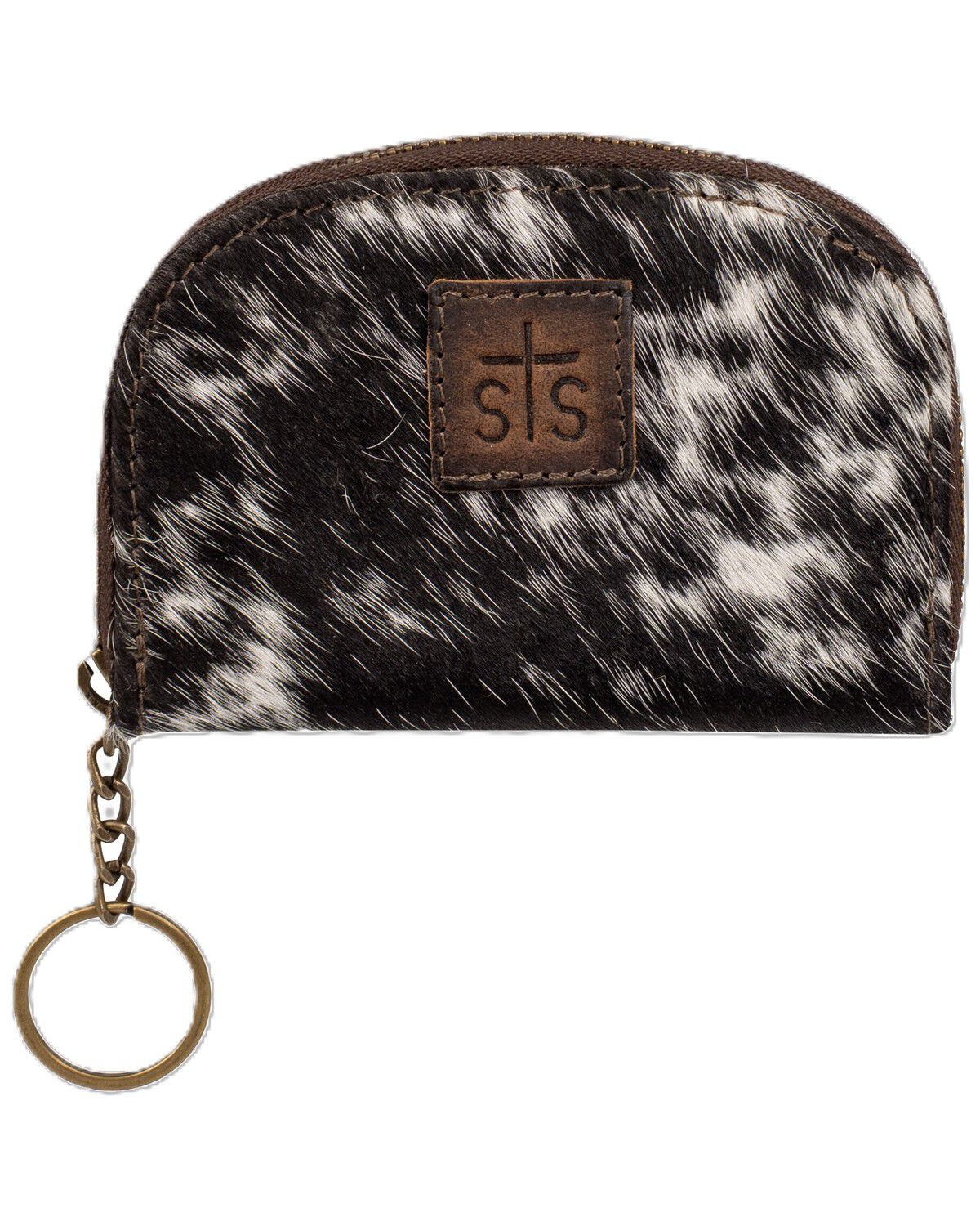 Image #3 - STS Ranchwear By Carroll Cowhide Adlee Keychain Wallet, Brown, hi-res