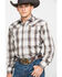 Image #1 - Roper Men's Brown Large Plaid Long Sleeve Western Shirt, , hi-res