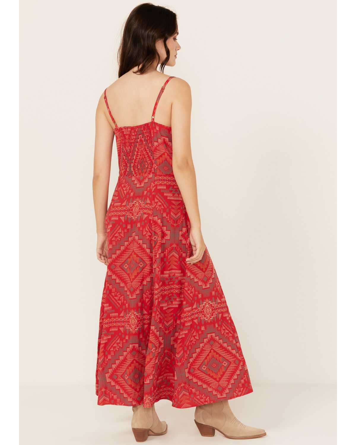 Image #4 - Wrangler Women's Southwestern Geo Print Sleeveless Maxi Dress, , hi-res