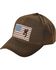 Image #1 - Browning American Flag Buckmark Logo Ball Cap, Brown, hi-res
