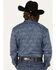 Panhandle Men's RS Tonal Paisley Stretch Long Sleeve Snap Shirt, Indigo, hi-res