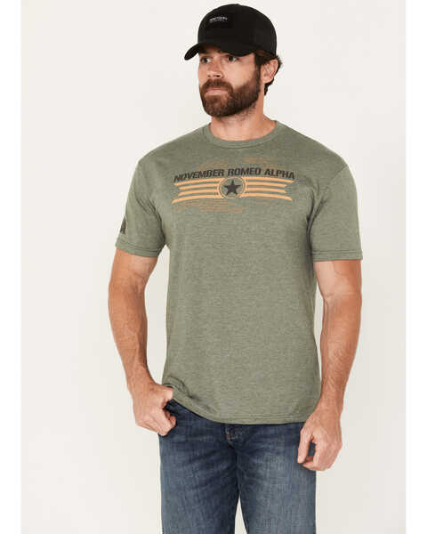 NRA Men's November Romeo Alpha Short Sleeve Graphic T-Shirt, Olive, hi-res