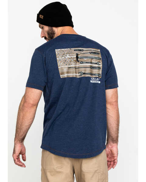 Image #2 - Ariat Men's Rebar Workman Technician Graphic Short Sleeve Work T-Shirt , , hi-res