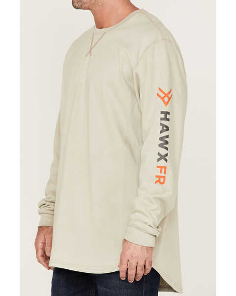 Image #3 - Hawx Men's FR Logo Long Sleeve T-Shirt, Taupe, hi-res
