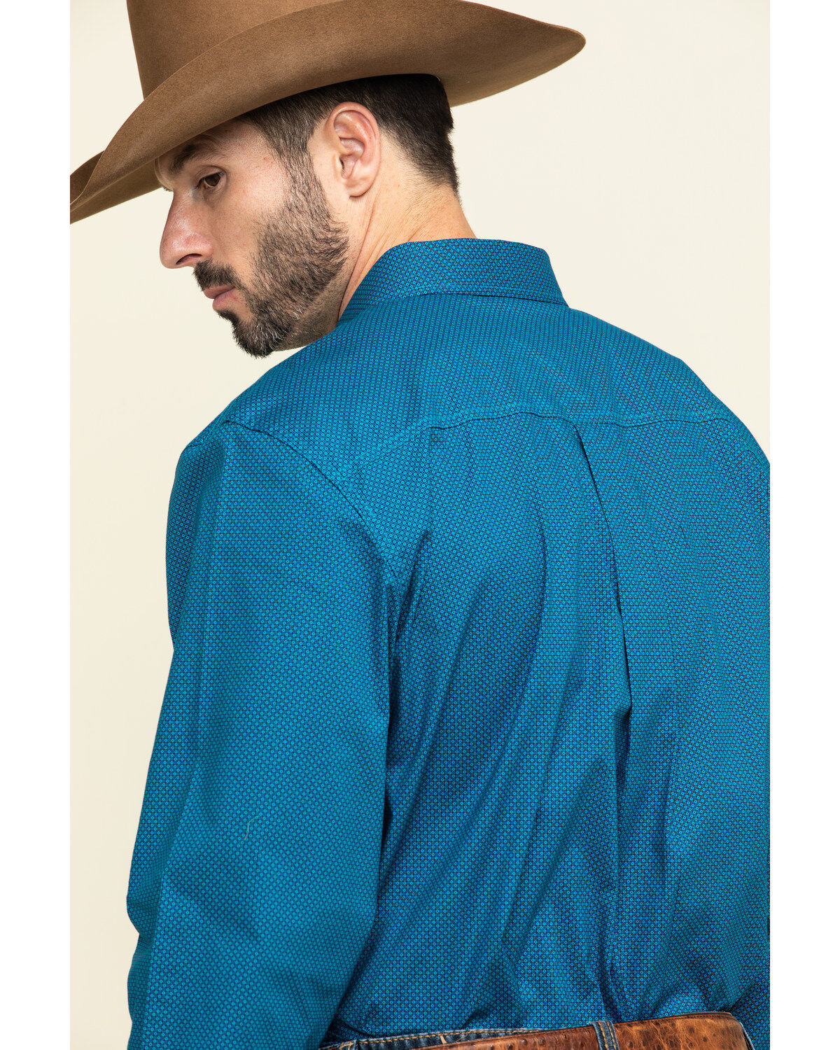 Image #5 - Cody James Core Men's Ringfield Micro Geo Print Long Sleeve Western Shirt, , hi-res