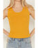 Image #3 - Shyanne Women's Pointelle Rib Knit Tank Top, Gold, hi-res
