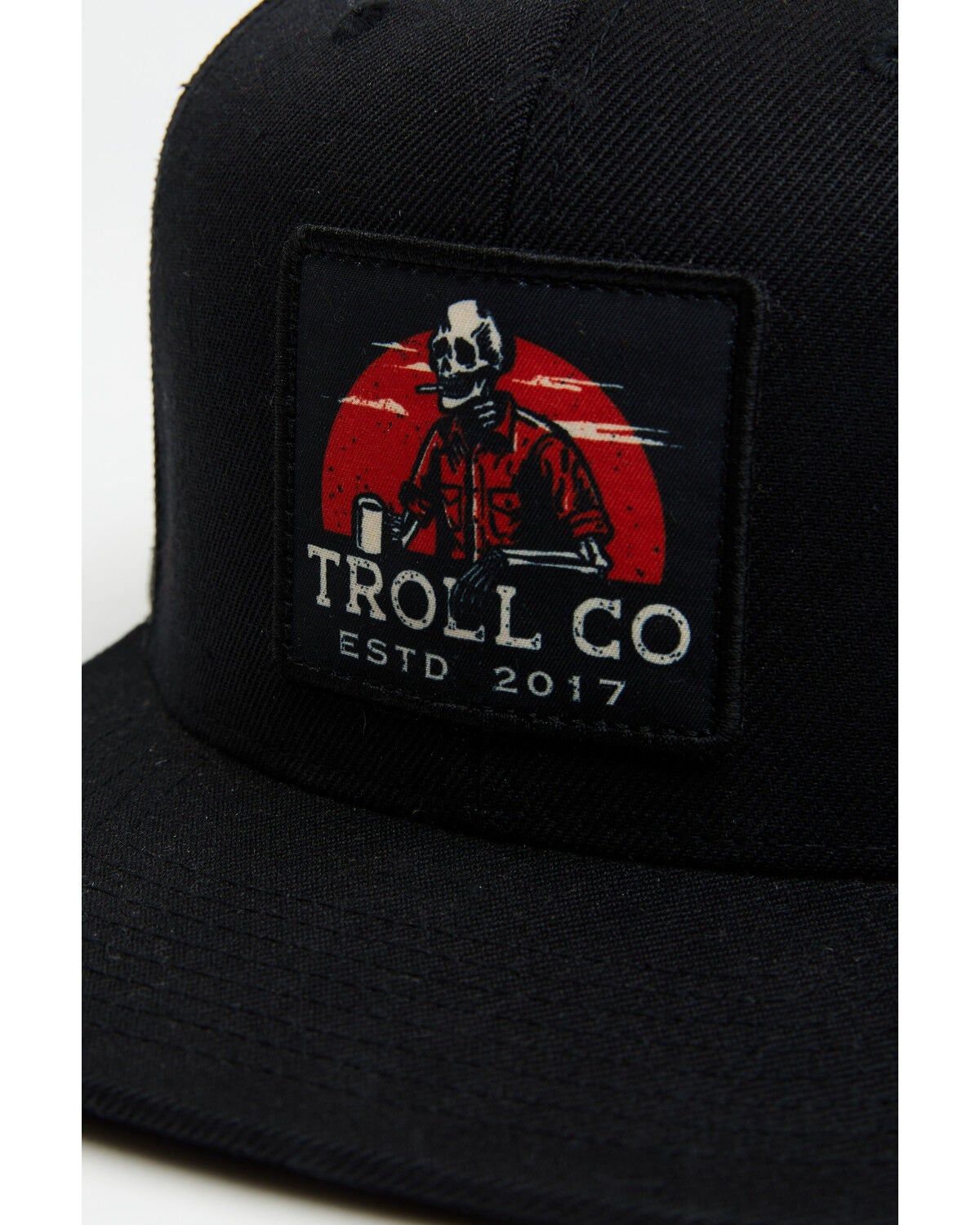 Image #2 - Troll Co Men's Riser Ball Cap, Black, hi-res