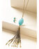 Image #5 - Shyanne Women's Gilded Gold Turquoise Stone Beaded Tassel Set, Gold, hi-res