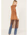 Shyanne Women's Faux Suede Fringe Vest, Brown, hi-res