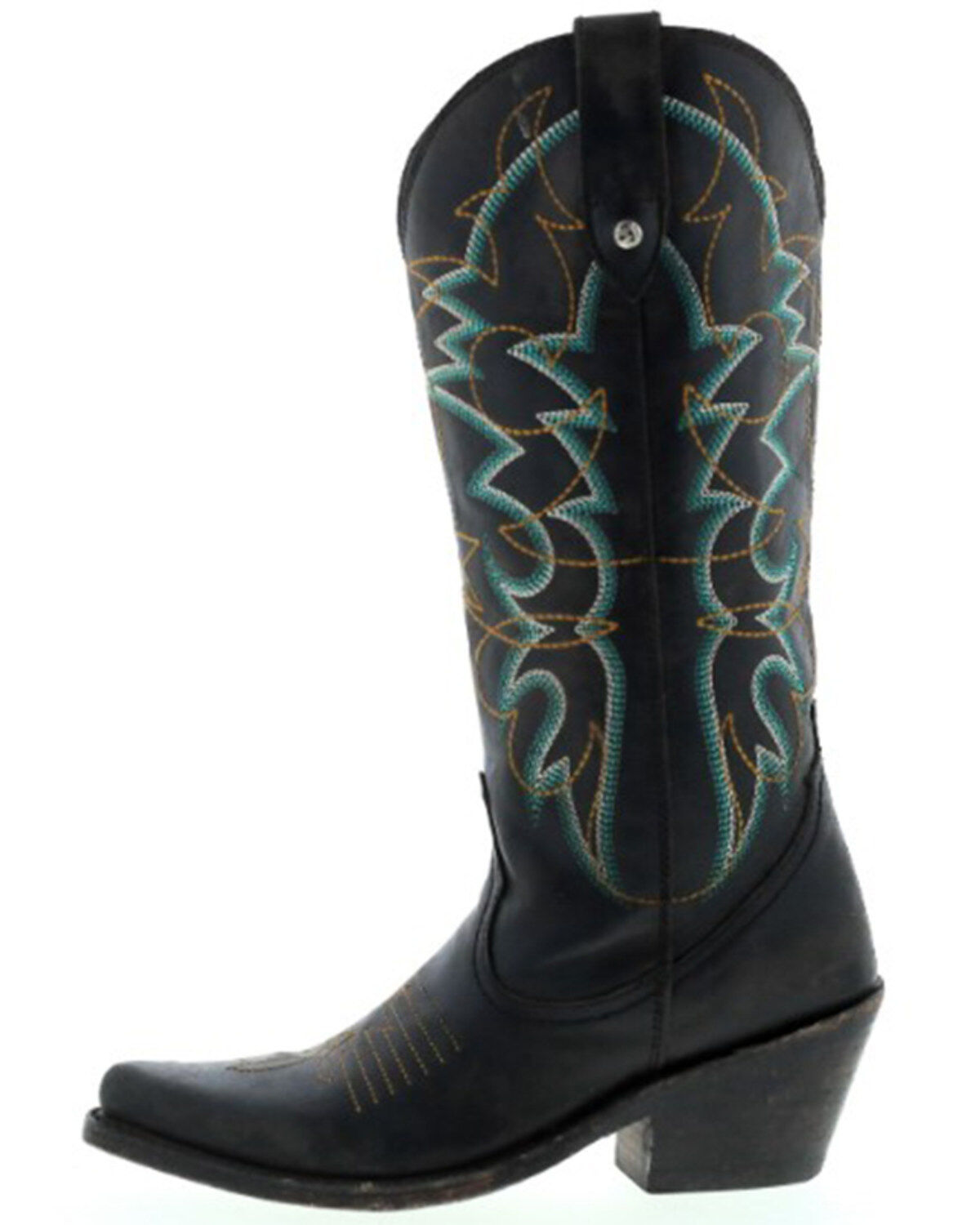 Image #3 - Botas Caborca for Liberty Black Women's Amelia Star Stitched Western Boots - Snip Toe, Black, hi-res