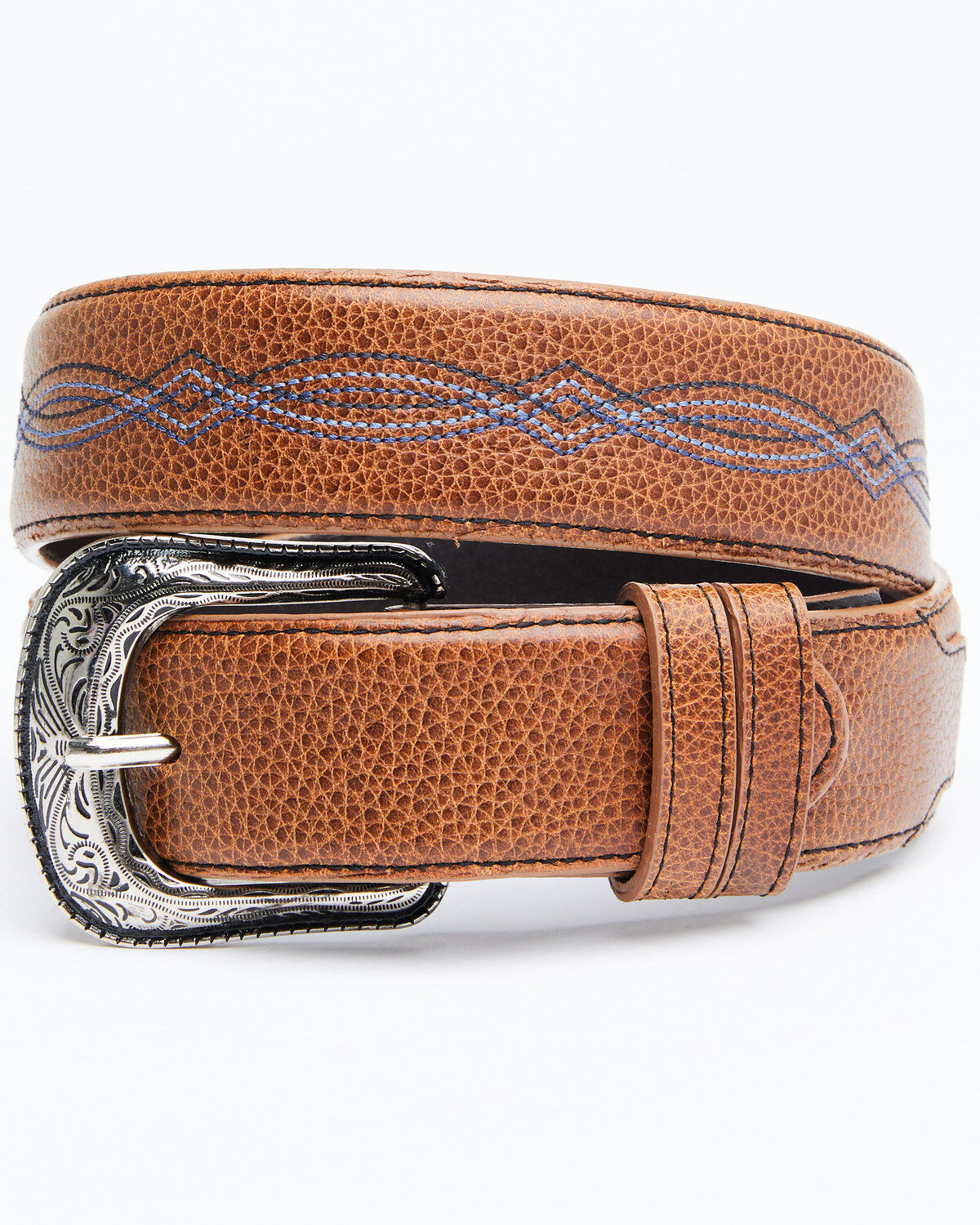 Cody James Men's Blue Stitched Belt