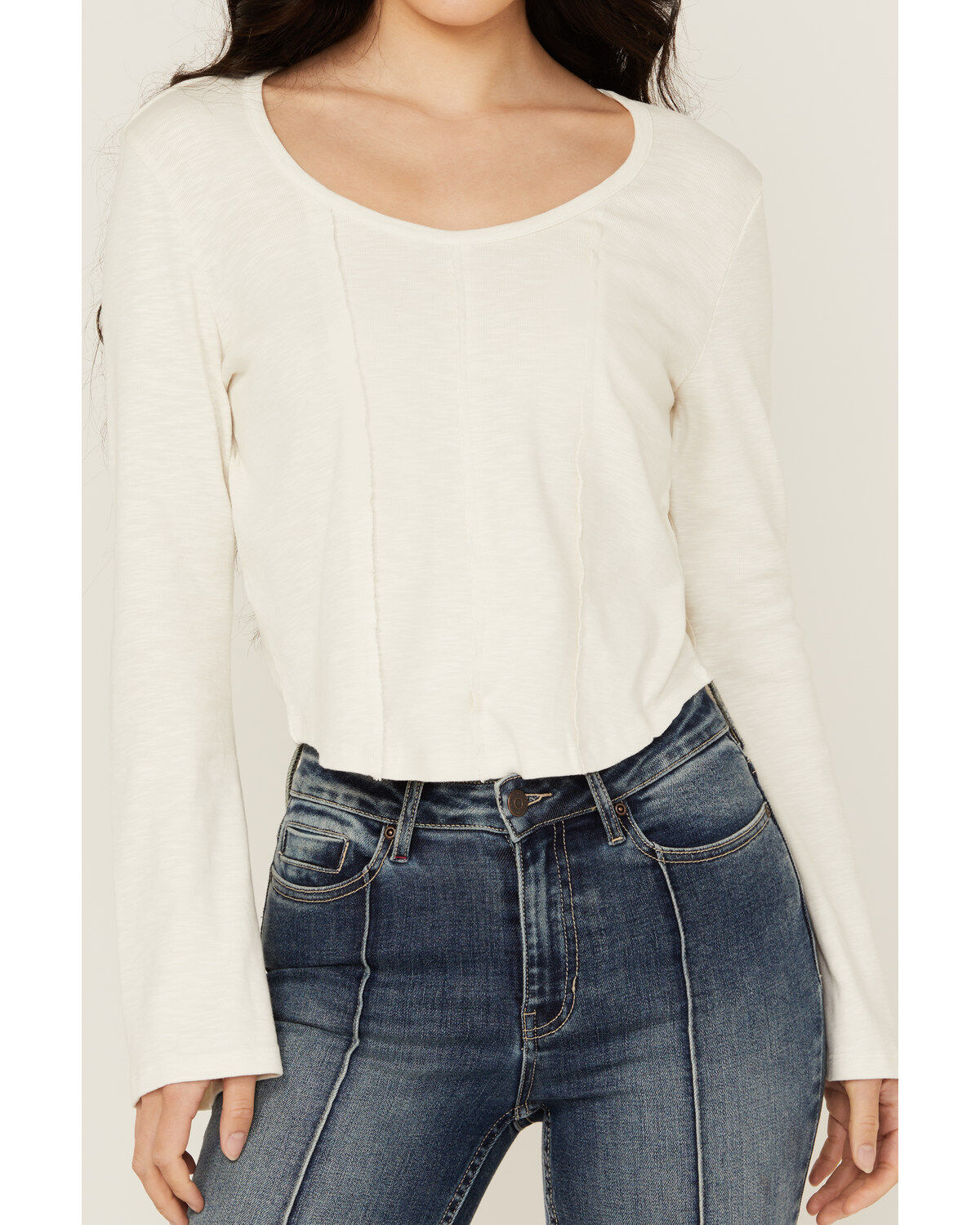 Image #3 - Idyllwind Women's Loma Bell Sleeve Corset Top, Ivory, hi-res