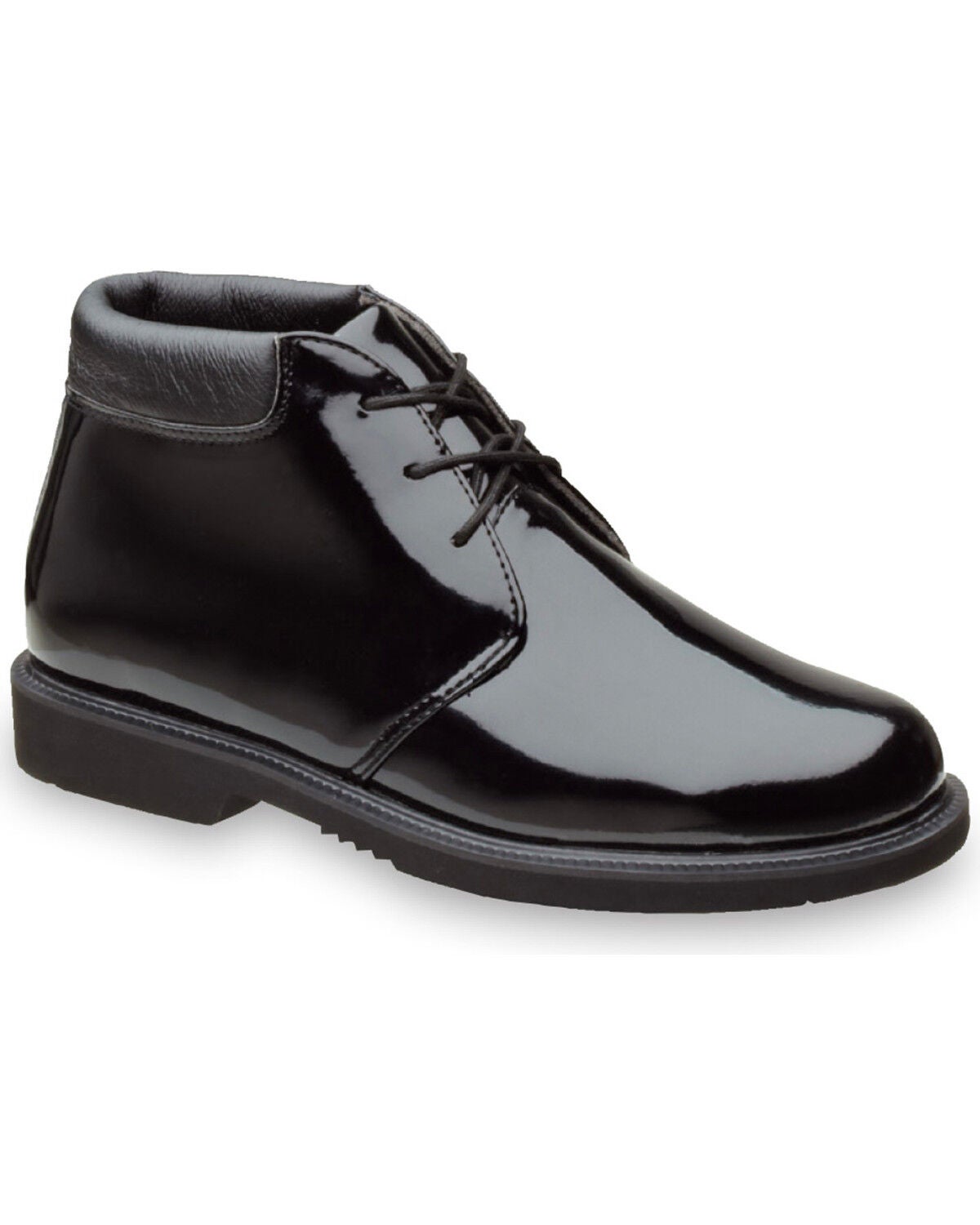 Thorogood Men's Poromeric Academy High Gloss Chukka Work Boots, Black, hi-res