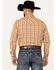 Image #4 - Cody James Men's Railroad Plaid Print Long Sleeve Snap Western Shirt, Lt Brown, hi-res