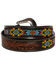 Myra Bag Women's Polychrome Southwestern Hand-Tooled Leather Belt, Brown, hi-res