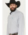 Image #2 - Cinch Men's Plaid Print Long Sleeve Button-Down Western Shirt, White, hi-res