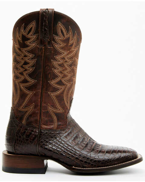 Image #2 - Cody James Men's Exotic Caiman Belly Western Boots - Broad Square Toe, Brown, hi-res