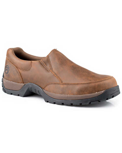 Roper Men's Performance Slip-On Casual Shoes, Brown, hi-res