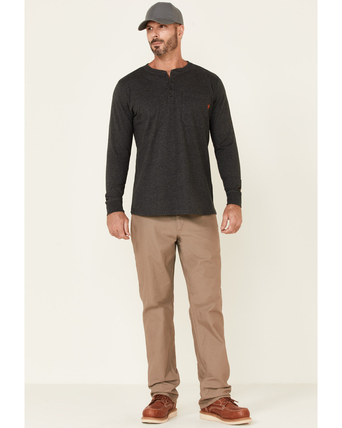 Image #2 - Hawx Men's Pocket Henley Original Long Sleeve Work T-Shirt , , hi-res