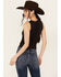 Image #4 - Girl Dangerous Women's Rebel Heart Rose Graphic Tank, Black, hi-res