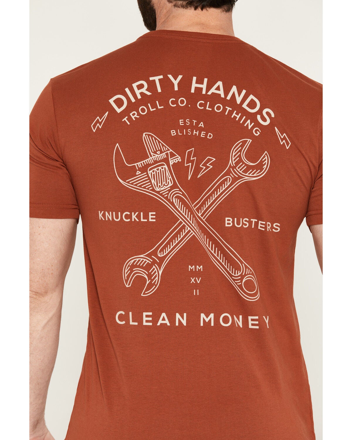 Image #4 - Troll Co Men's Twisting Wrenches Short Sleeve Graphic Work T-Shirt, Red, hi-res