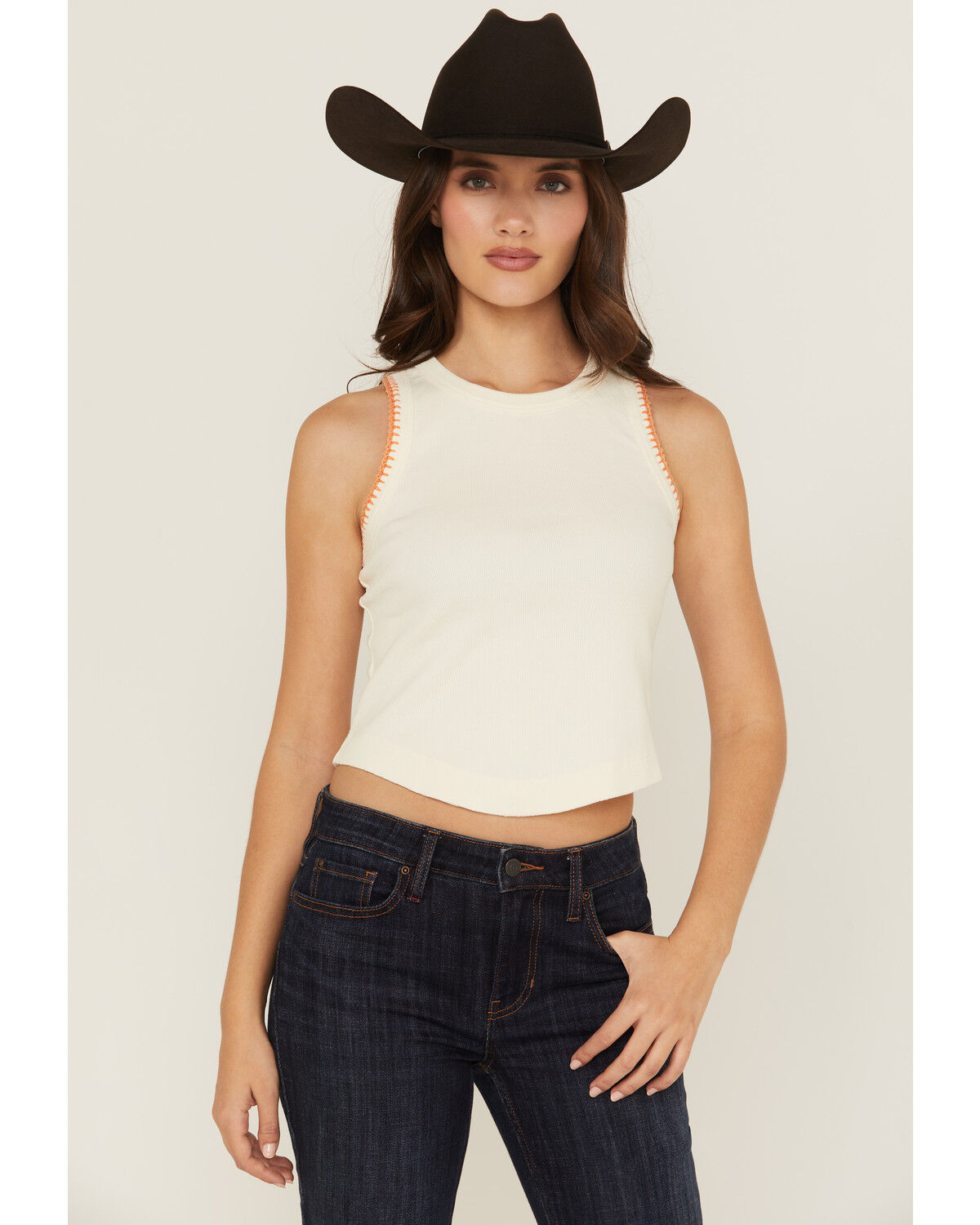 Image #1 - Cleo + Wolf Women's Solid Tank Top, Sand, hi-res