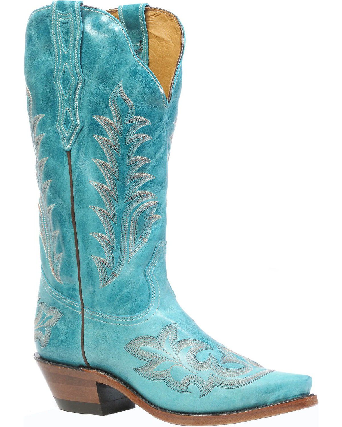 Boulet Men's Deerlite Cowgirl Boots - Snip Toe, Turquoise, hi-res