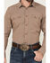 Image #3 - Cody James Men's Tanner Vertical Striped Print Long Sleeve Snap Western Shirt, Tan, hi-res