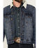 Image #3 - Cody James Men's Sherpa Lined Denim Jacket, Dark Wash, hi-res