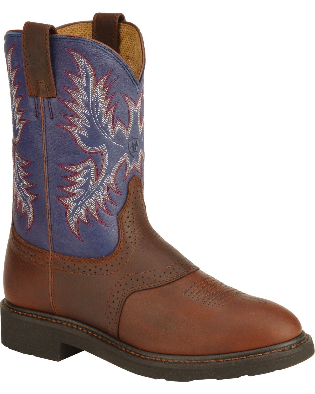 Ariat Sierra Saddle Vamp Work Boots - Soft Toe, Redwood, hi-res