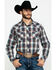 Image #1 - Roper Men's West Made Desert Dobby Plaid Long Sleeve Western Shirt, Multi, hi-res