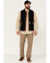 Image #2 - Carhartt Men's Black Relaxed Fit Zip-Front Fleece Vest, , hi-res