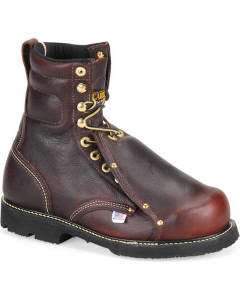 Carolina Men's 8" Domestic Metatarsal Guard ST Boots, Dark Brown, hi-res