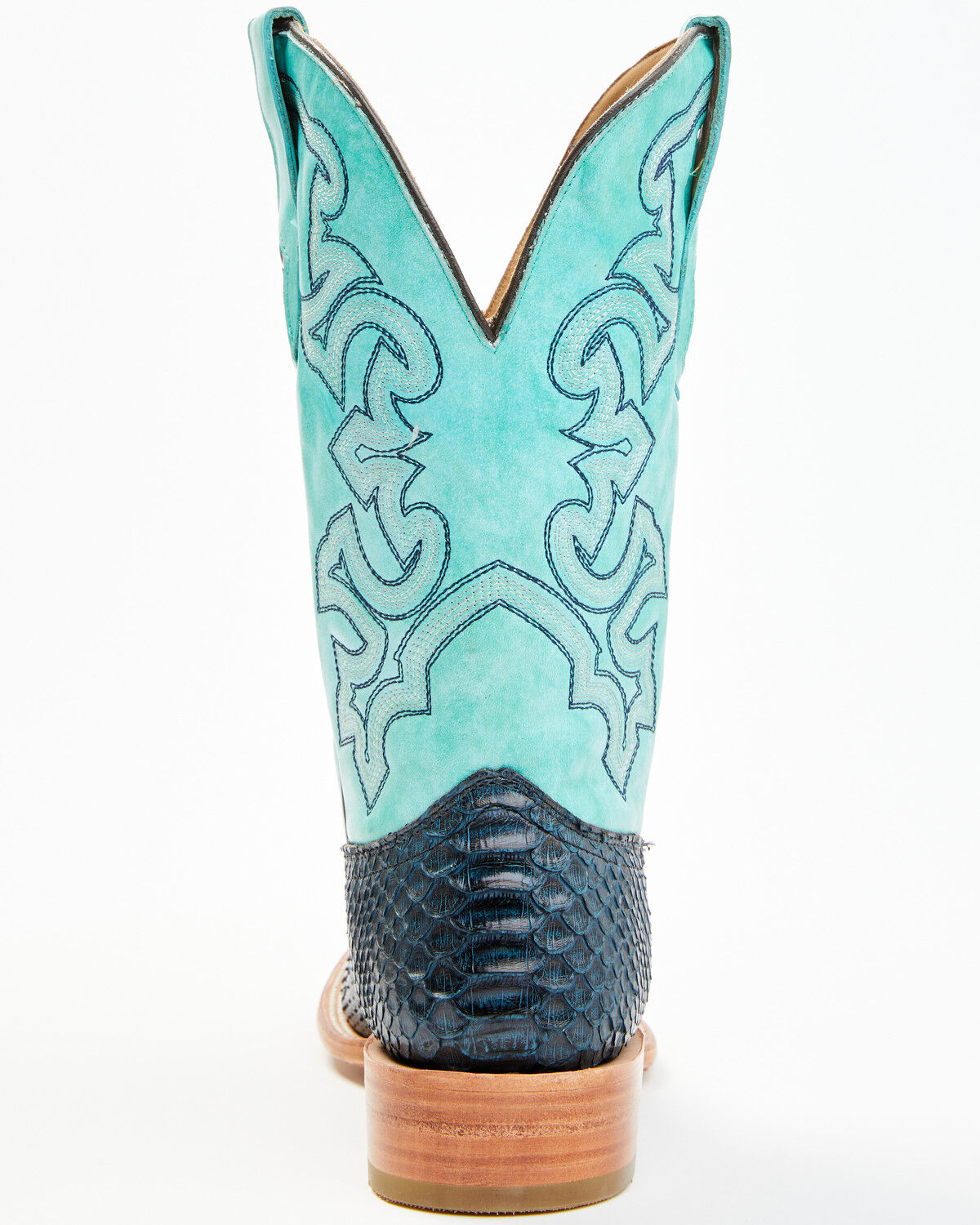 Image #5 - Corral Men's Exotic Python Western Boots - Broad Square Toe, Navy, hi-res