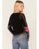 Image #4 - Free People Women's Amara Floral Print Long Sleeve Top, Black, hi-res